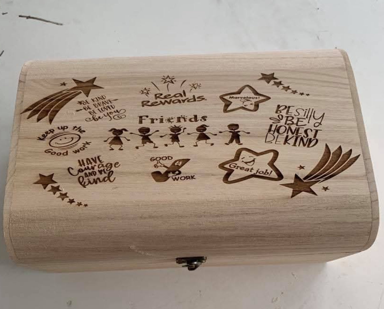 Personalised Wooden Reward Box – For Classrooms or Families