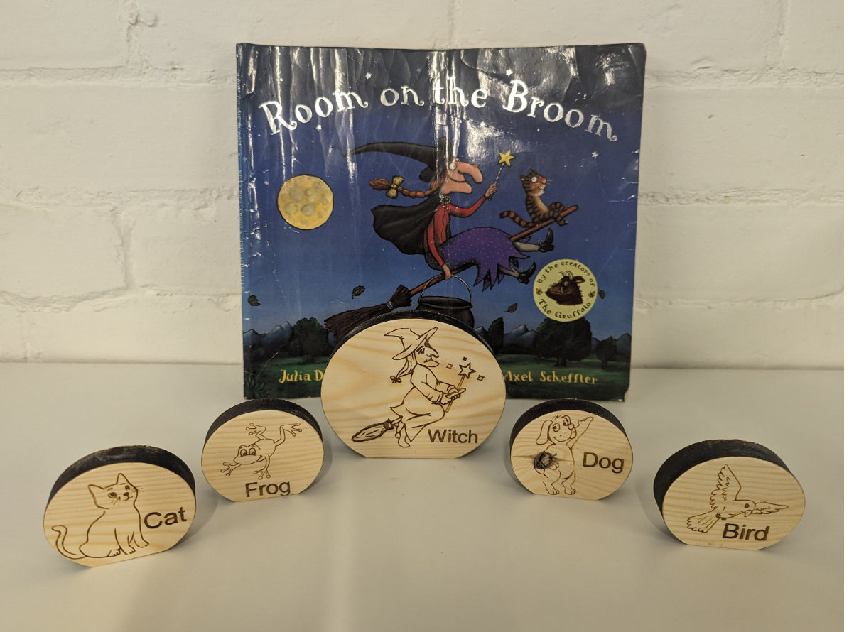 Wooden Story Sack - Inspired by the Room on the Broom Story