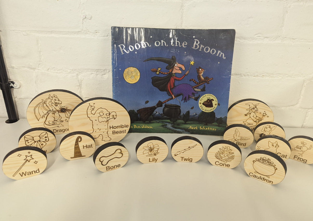 Wooden Story Sack - Inspired by the Room on the Broom Story