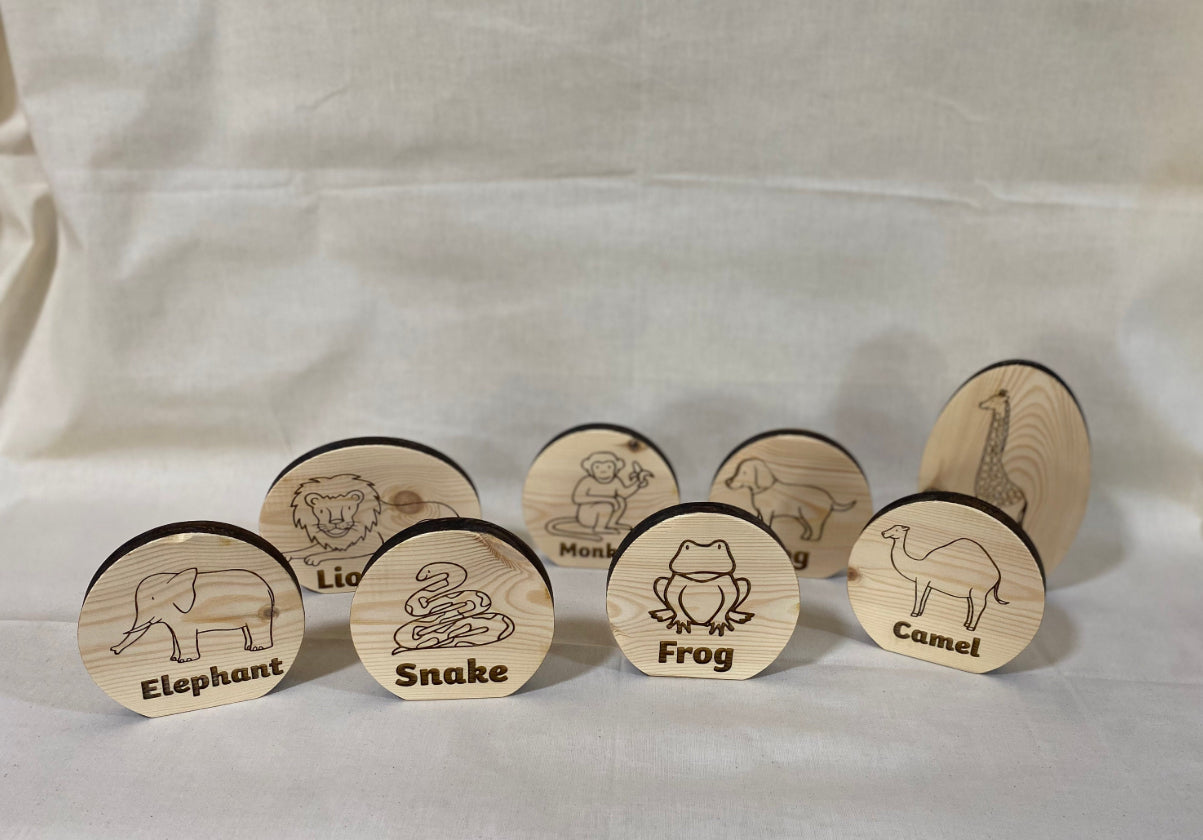Double Sided Wooden Story Sack - Inspired by the Dear Zoo Story