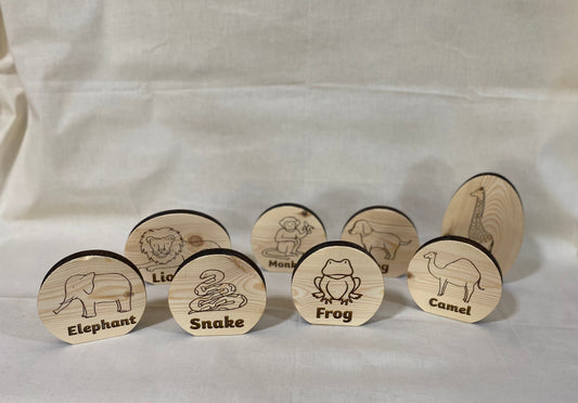 Double Sided Wooden Story Sack - Inspired by the Dear Zoo Story