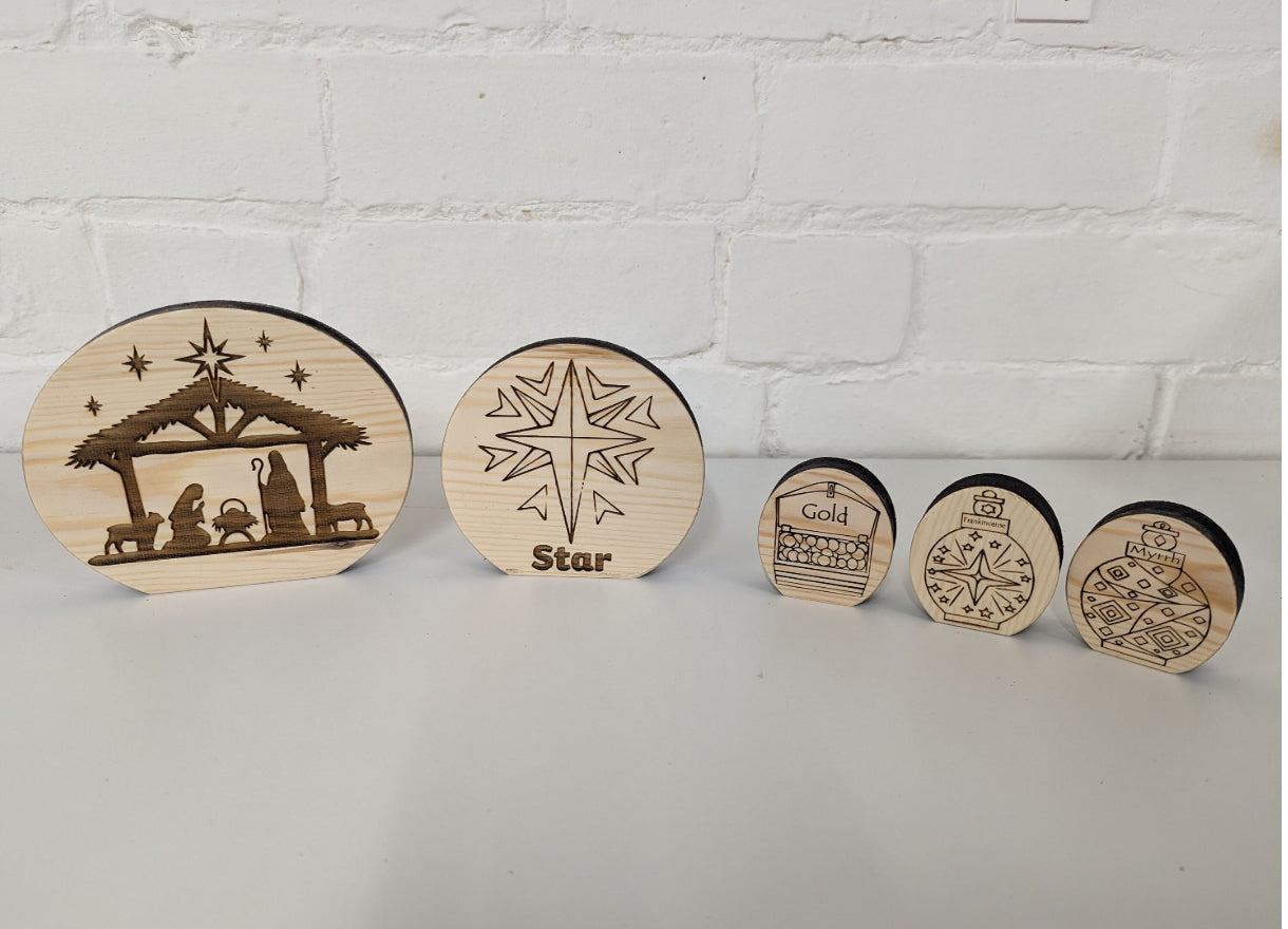 Christmas Nativity Wooden Play Set – Natural Storytelling for Curious Little Hearts