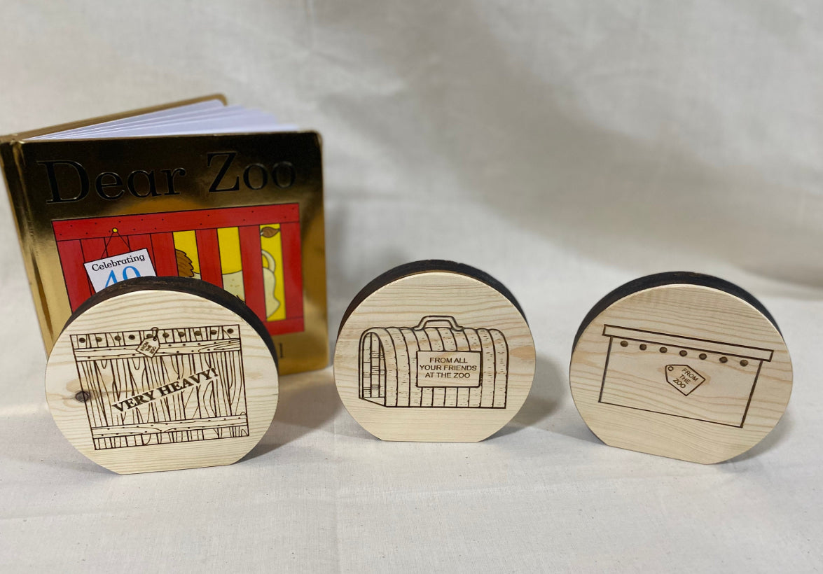 Double Sided Wooden Story Sack - Inspired by the Dear Zoo Story