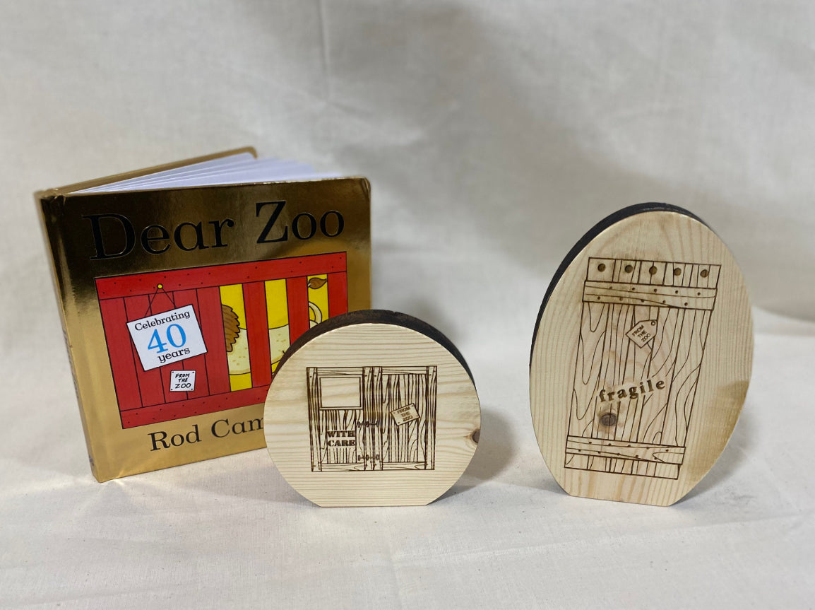 Double Sided Wooden Story Sack - Inspired by the Dear Zoo Story