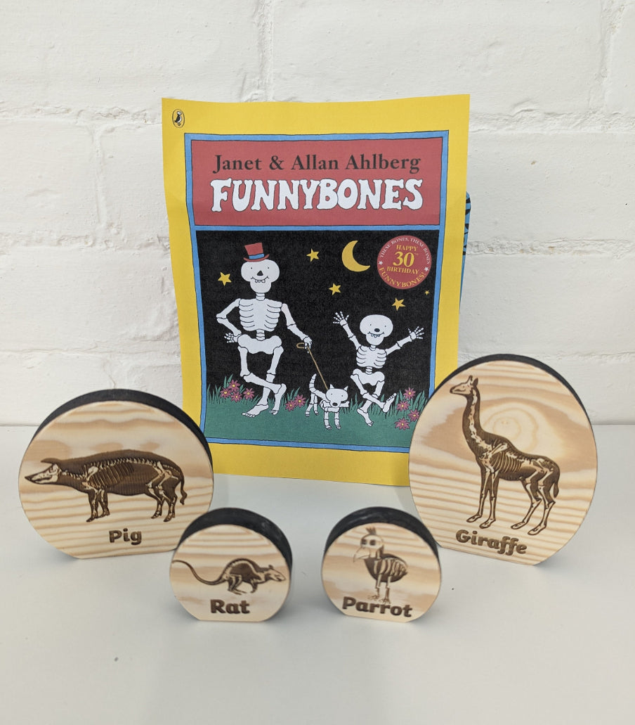 Wooden Story Sack - Inspired by the Funnybones Story