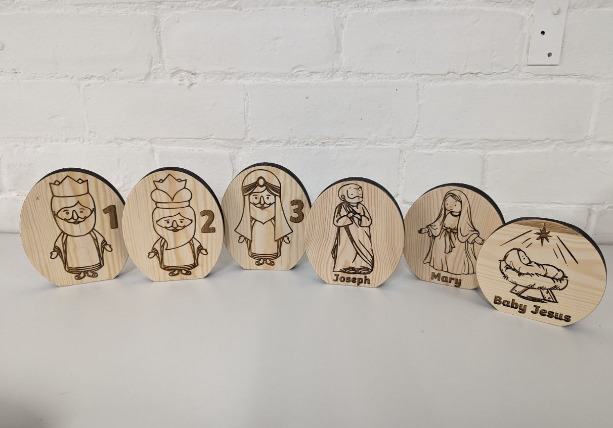 Christmas Nativity Wooden Play Set – Natural Storytelling for Curious Little Hearts
