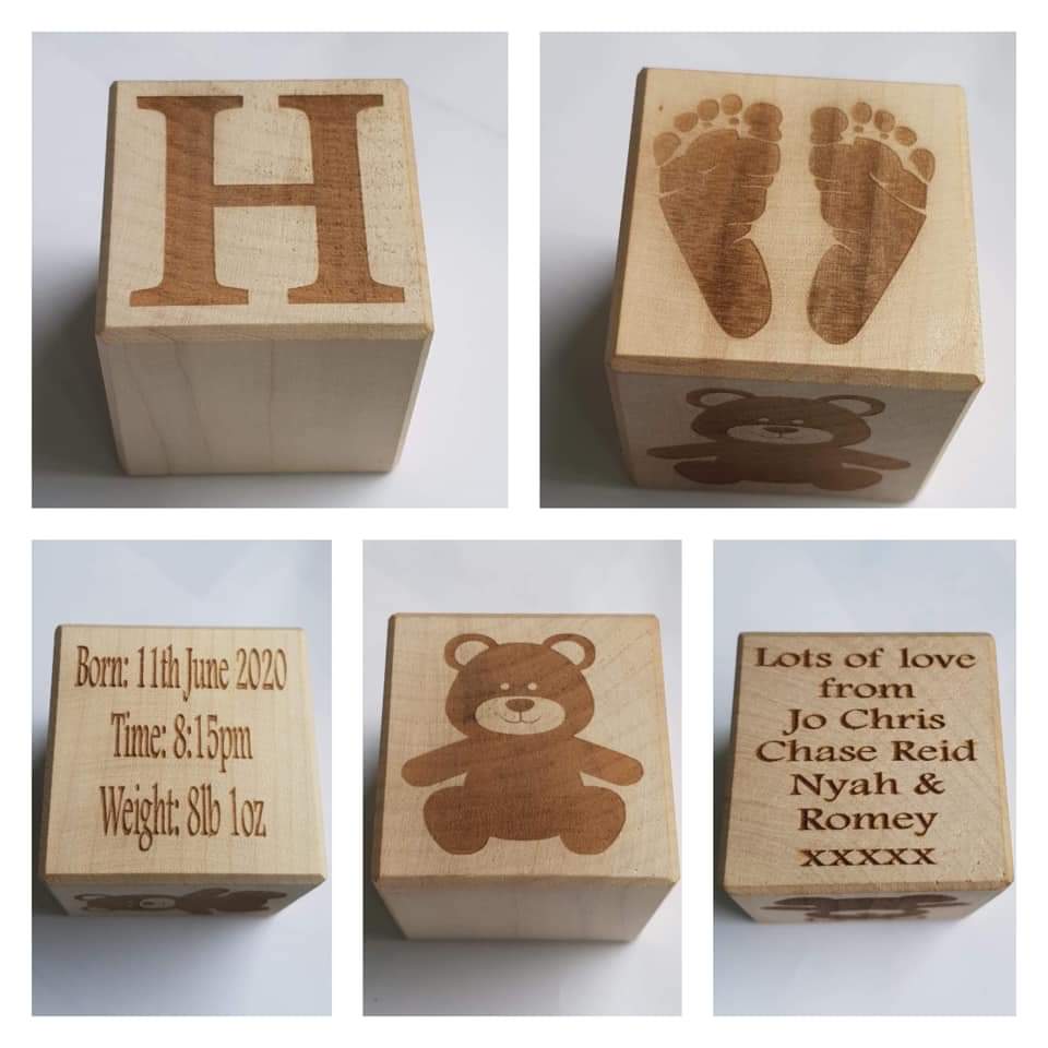 Personalised Wooden Baby Block – A Treasured Keepsake for Life