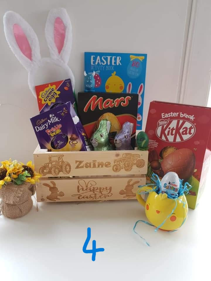 🐣 Personalised Easter Wooden Crates