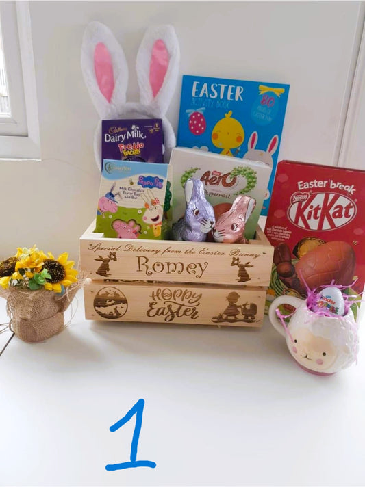 🐣 Personalised Easter Wooden Crates