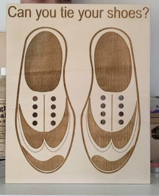 Lace-Up Learning Board
