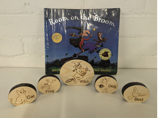 Wooden Story Sack - Inspired by the Room on the Broom Story