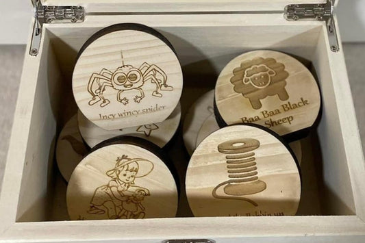 10-Pack Wooden Song Tokens