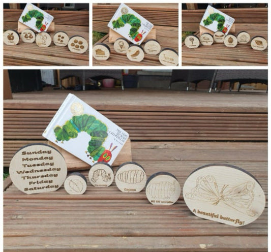 Wooden Story Sack - Inspired by the Hungry Caterpillar Story