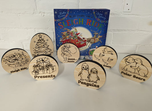 Wooden Story Sack - We’re Going on a Sleigh Ride Story