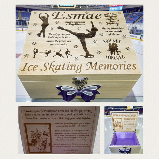 Personalised Ice Skating Memory Box