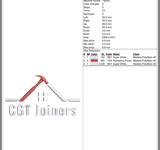 Embroidery Digitising - Small Logo (up to 10cm) / One off set up fee