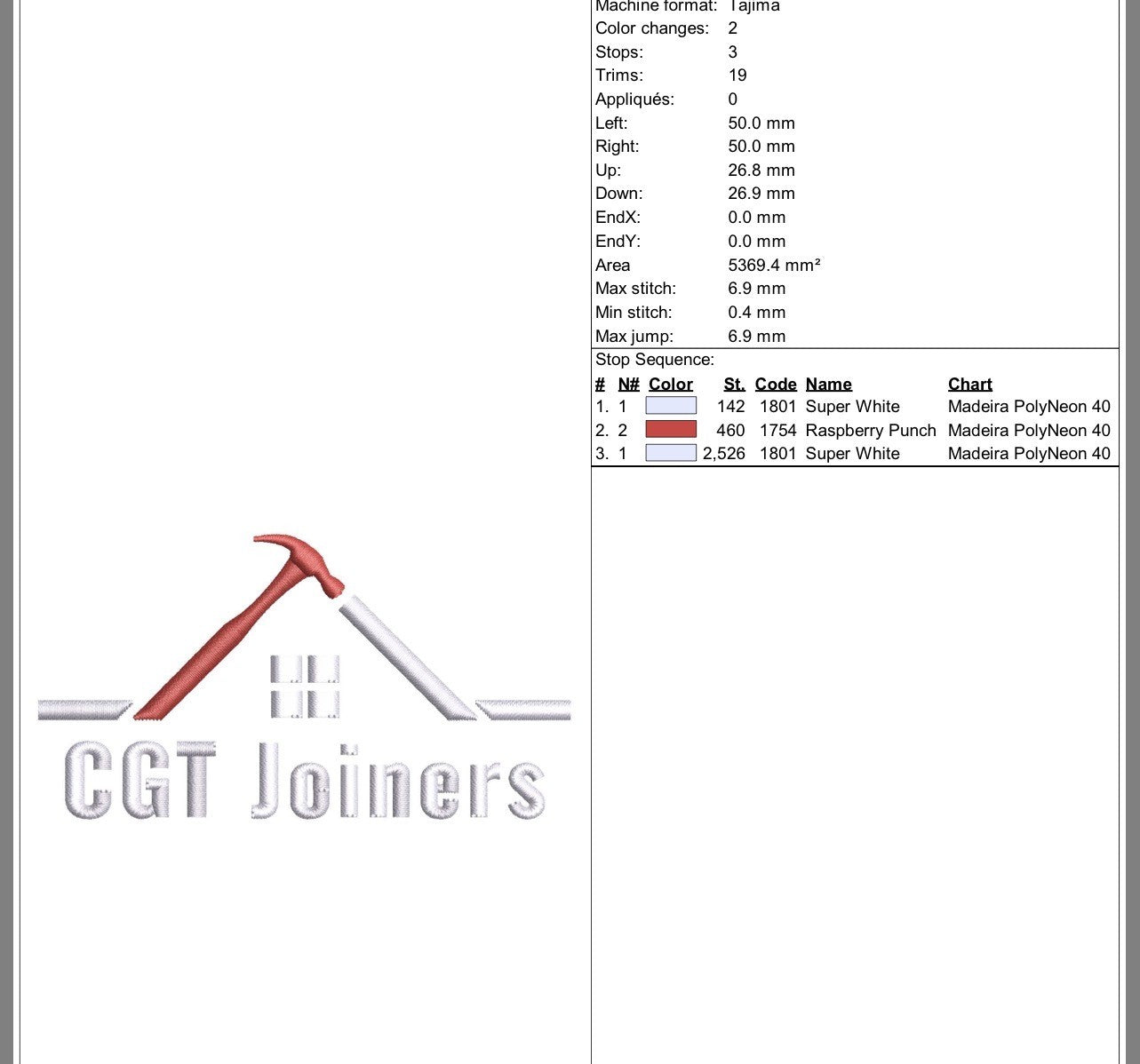 Embroidery Digitising - Medium Logo (10-15cm) / One-off Setup Fee