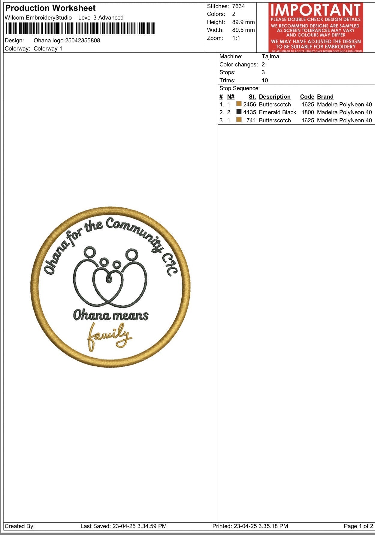 Embroidery Digitising - Medium Logo (10-15cm) / One-off Setup Fee