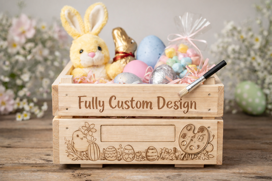 🐣 Fully Custom Personalised Easter Wooden Crate